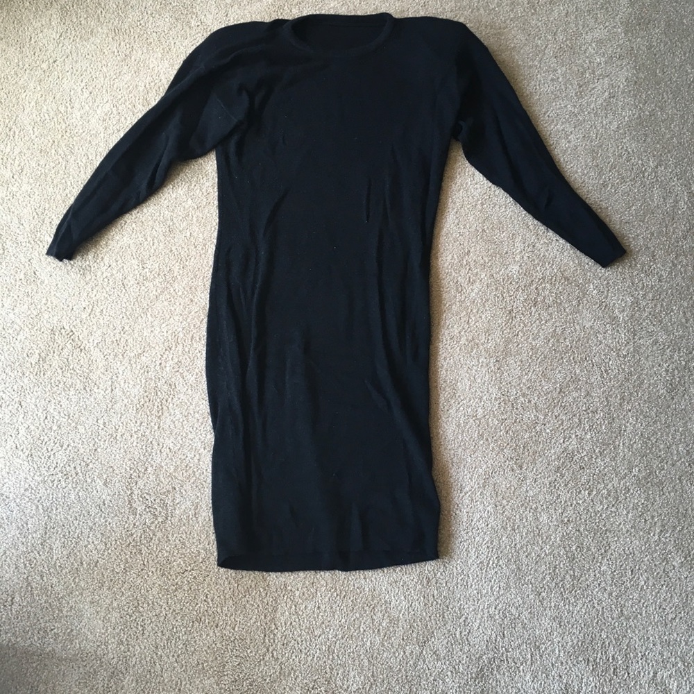 Black dress maxi sweater dress
